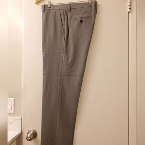 Haggar Gray Straight Fit Dress Trousers